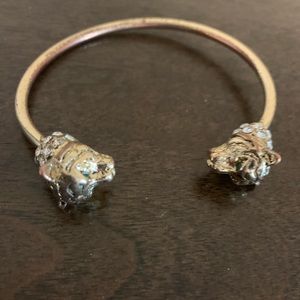 Lioness Goldtone Cuff Bracelet